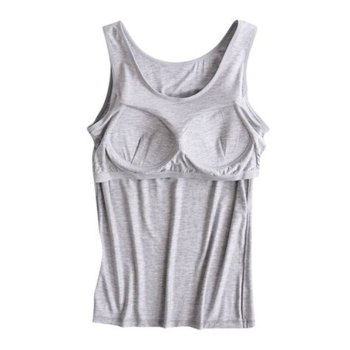I’m a 32D and found the best tank top you don’t need to wear a bra with - I bought it in every color