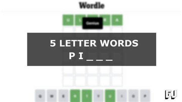 5 Letter Words Starting with PI