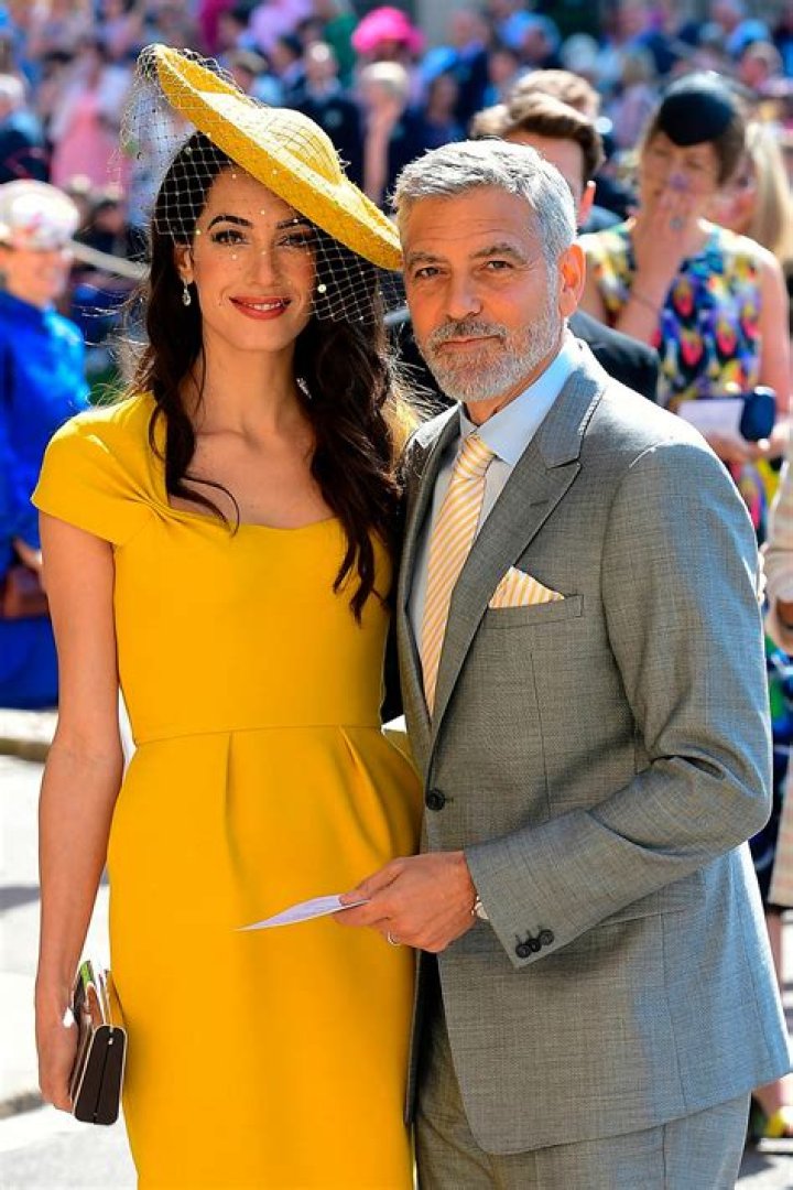 Amal and George Clooney Arrive at the Royal Wedding: Pic