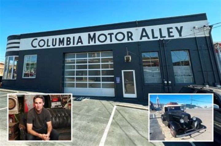 Inside American Pickers star Mike Wolfe’s Columbia car dealership featuring full-service repair shop and vintage bikes