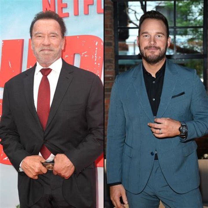 Arnold Schwarzenegger and Chris Pratt Coordinate in Christmas Shirts
