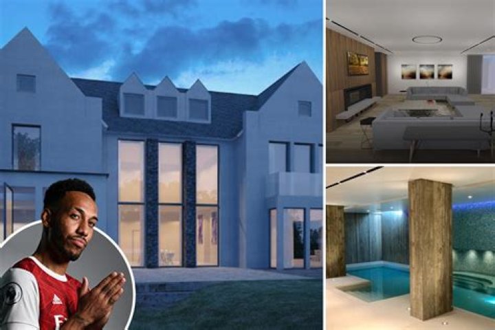 Inside Pierre-Emerick Aubameyang's luxury mansion with a luxury bar, swimming pool, Jacuzzi, sauna, steam room and gym
