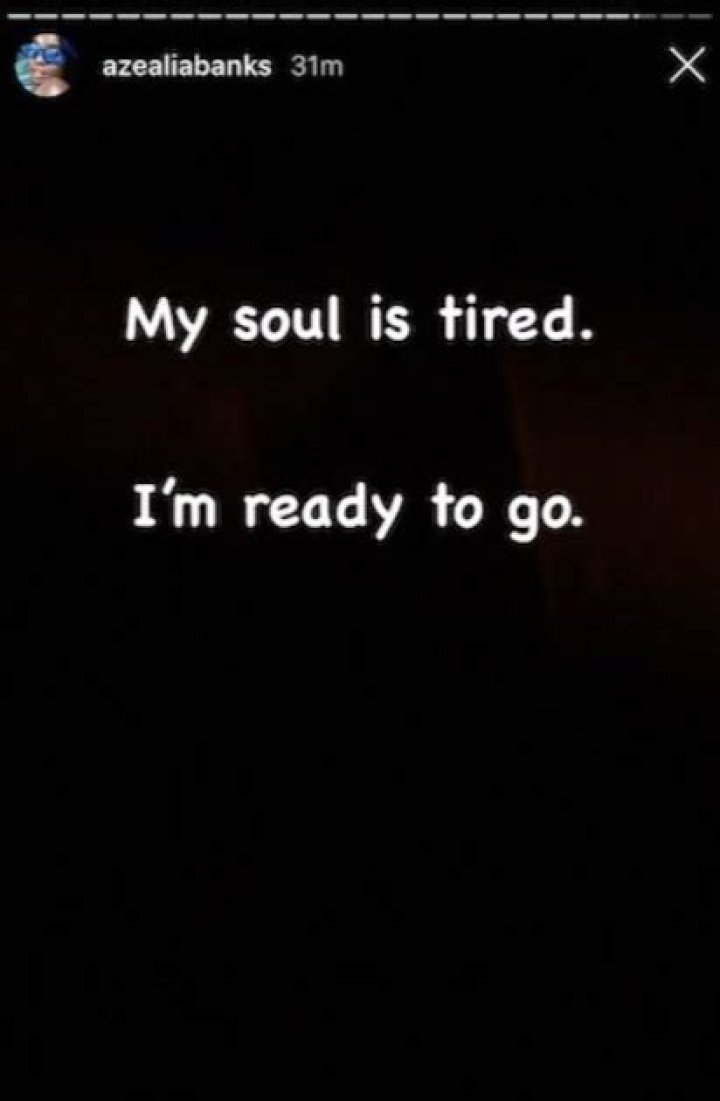 Azealia Banks’ fans concerned after rapper appears to be suicidal and says she's 'ready to go' in new Instagram posts