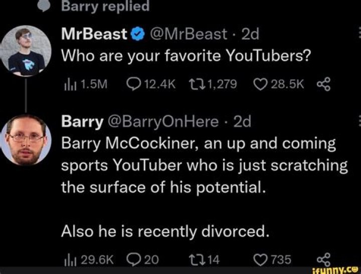 Barry Mccockiner Real Identity: Biography , Sports Talk Barry Twitter And Meme Meaning