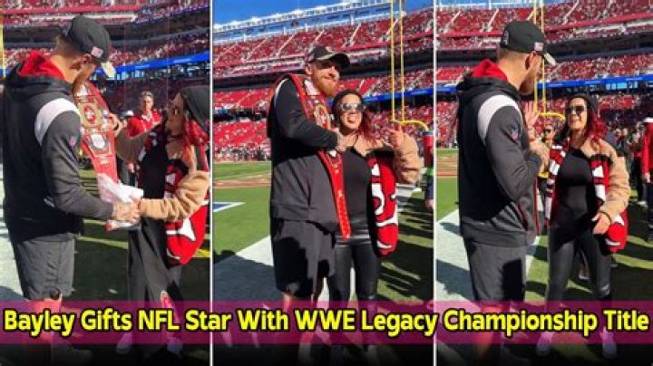 Bayley Gifts NFL Star with WWE Legacy Championship Title
