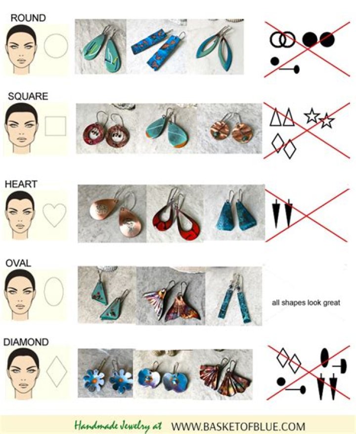 The Best Earrings For Your Face Shape: Square, Round, Oval, Diamond Or Heart