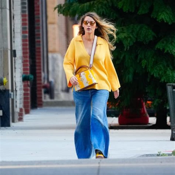 Blake Lively Rocks a Yellow Polo Sweater — Get the Look