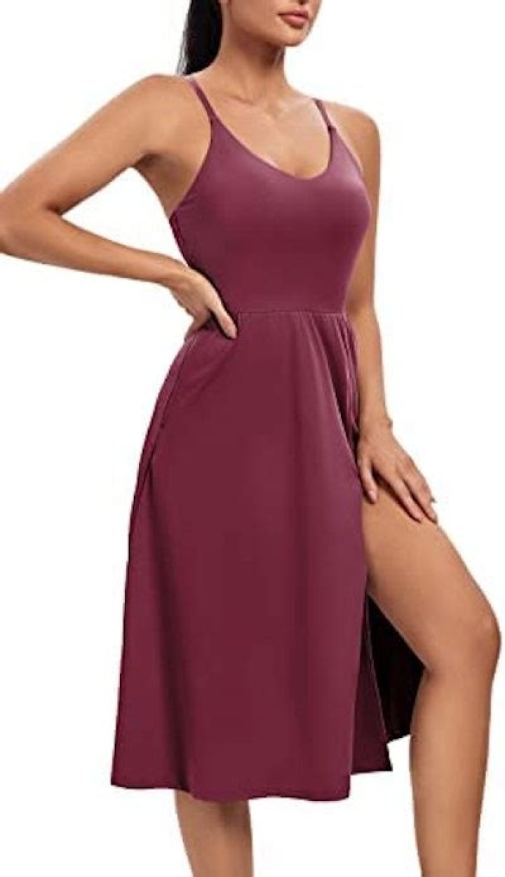 I bought the viral Amazon dress with built-in shapewear - you don’t need to wear a bra with it and it’s so flattering