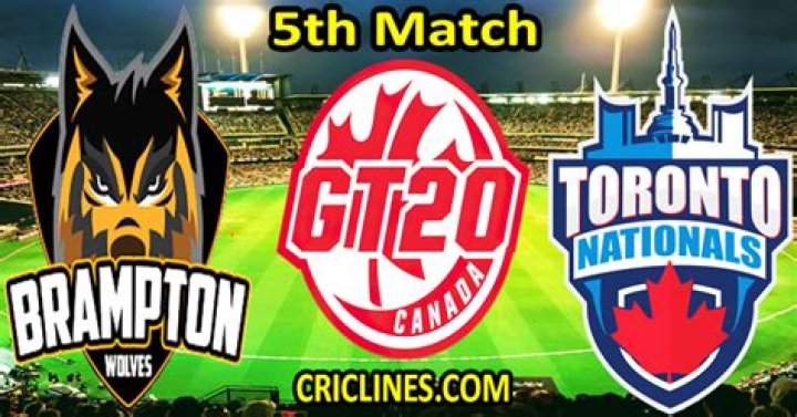 Brampton Wolves vs Toronto Nationals Global T20 Canada Live Scorecard Overview