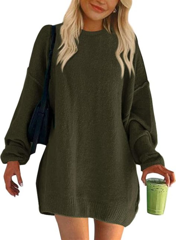 Banish the Winter Chill With This Slouchy Soft Sweater Dress