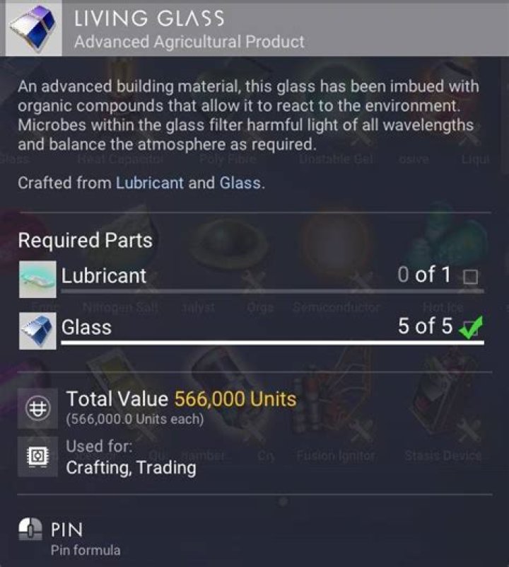 Question: Can't Craft Living Glass No Man's Sky