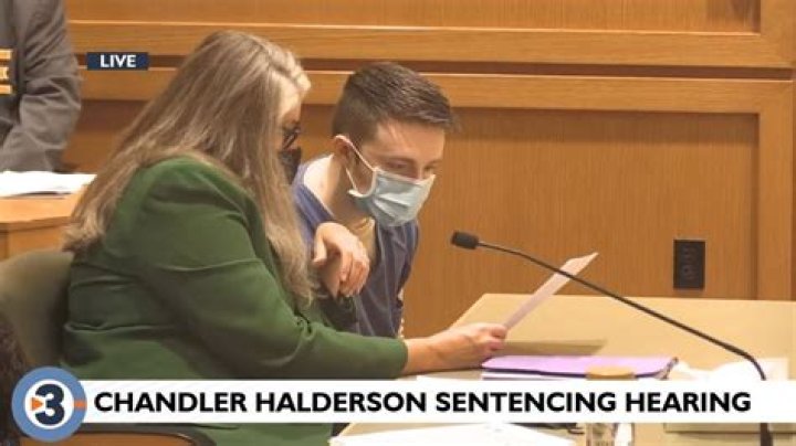 Chandler Halderson sentenced to LIFE for beheading parents with saw and scissors before burning their heads in fireplace