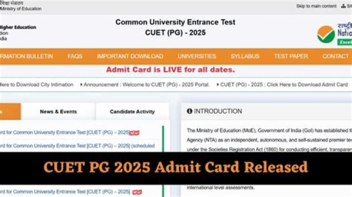 NTA releases June 13 exam hall ticket; Download at cuet.nta.nic.in – India TV