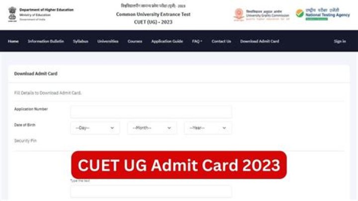 CUET UG Admit Card 2023 OUT for June 15 to 17 exams; Get download link – India TV