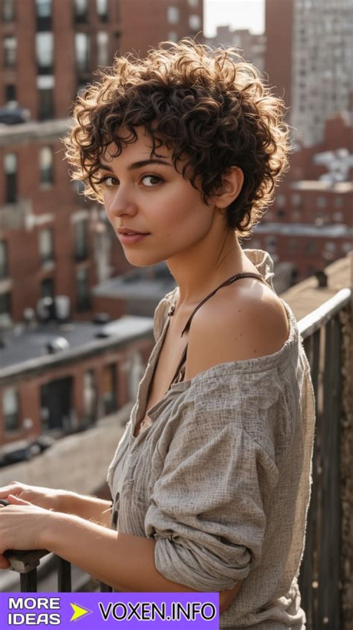 Embrace The Charm Of Curly Pixie Haircuts