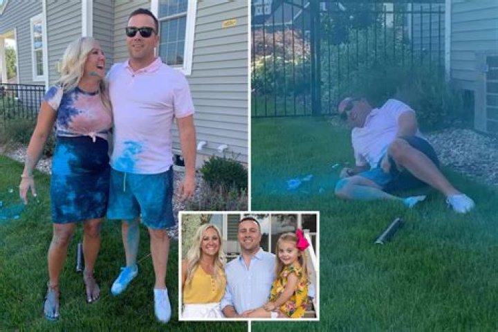 Brutal moment dad-to-be takes a direct hit in the crotch from a flare at a gender reveal party