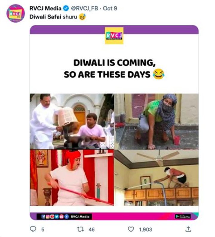 'Diwali ki safai' trends on Twitter netizens share hilarious memes as they gear up for cleaning ritual – India TV