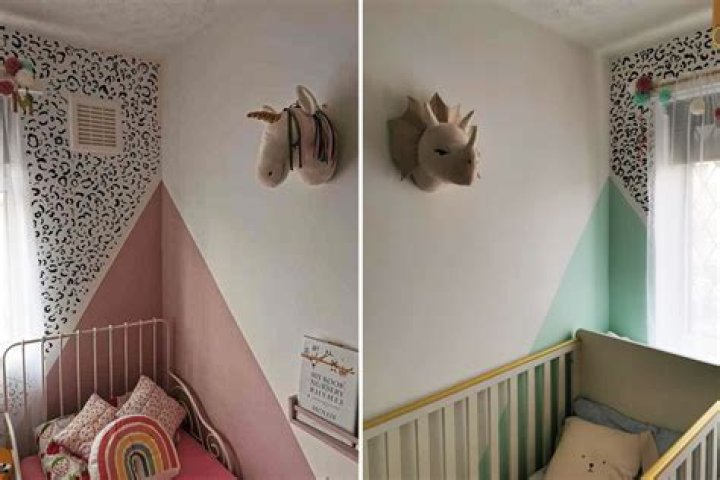 Thrifty mum completely transforms her kids’ room using celery and paint tester pots from Wilko – and it only cost £34