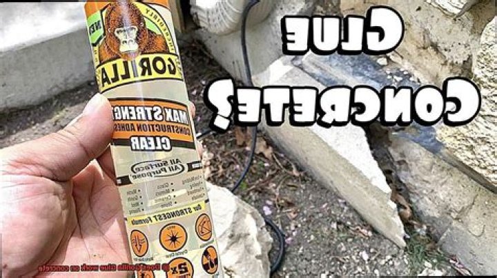 Quick Answer: Does Gorilla Glue Work On Concrete