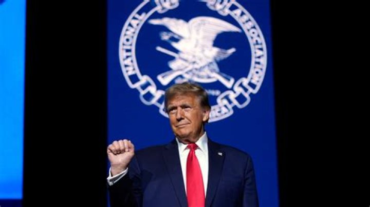 Donald Trump addresses NRA gathering at Great American Outdoor Show in Central PA