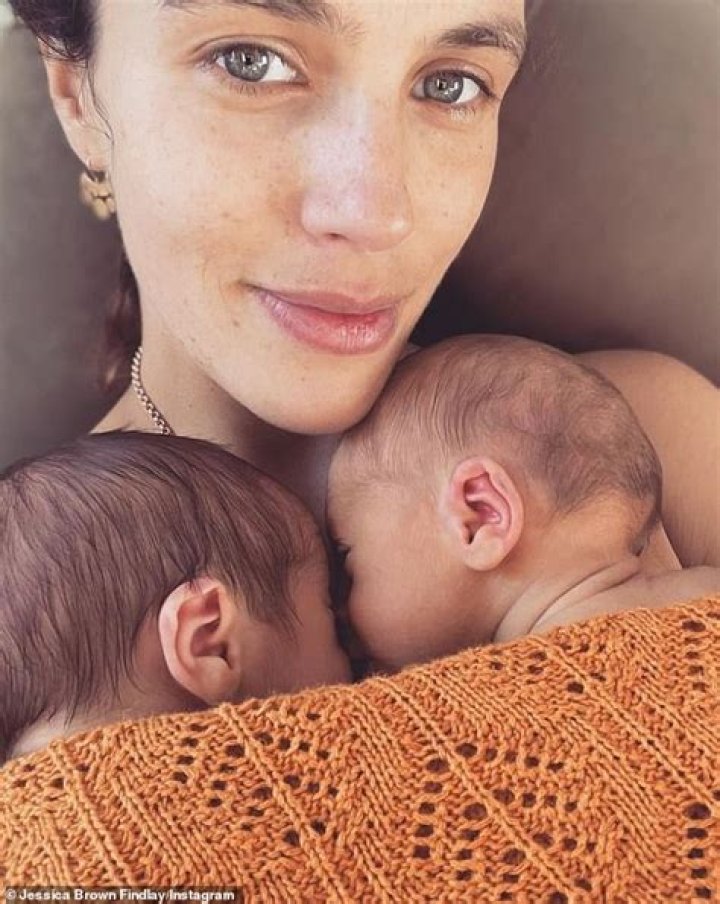 Downton Abbey star Jessica Brown Findlay gives birth to adorable twin boys