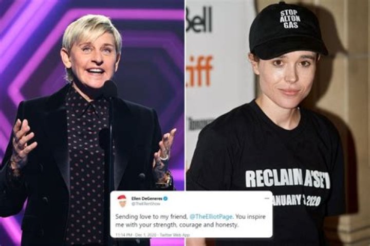 Ellen DeGeneres praises Elliot Page's 'strength and courage' in sweet message after he came out as transgender
