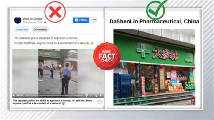 FACT CHECK: Viral video of police officers tackling armed woman is not from Japan