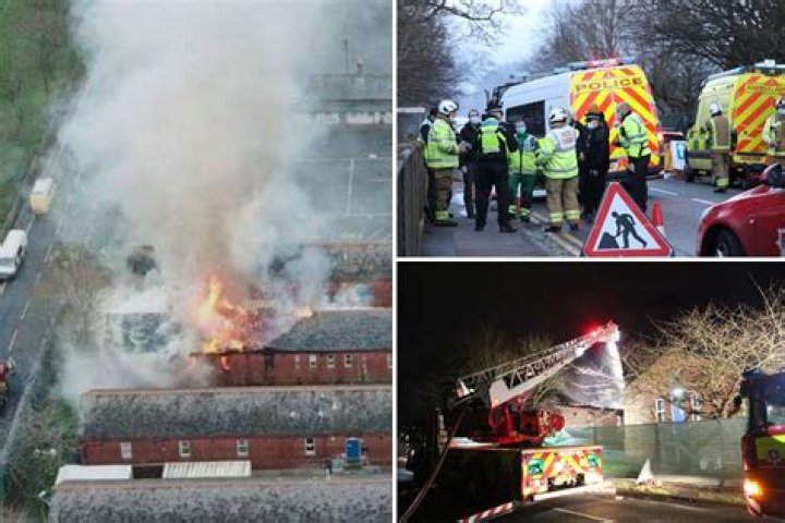 Napier Barracks fire - Blazing riots at migrant camp after 'Covid row' as Priti Patel slams 'appalling' destruction