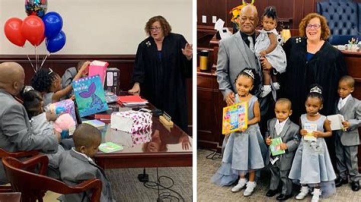 Five siblings who were facing separation celebrate Thanksgiving with the man who adopted them all