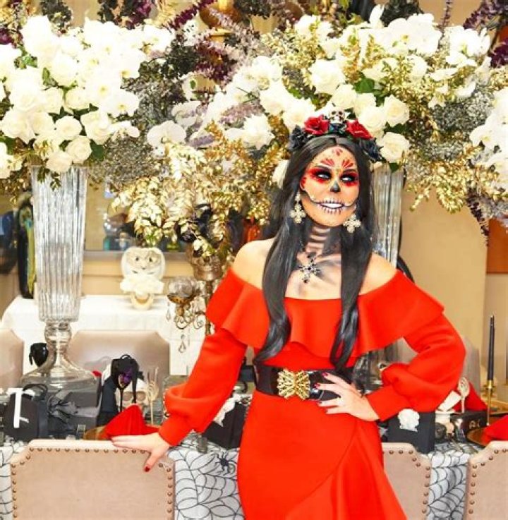 Inside RHOC's Gretchen Rossi's Halloween birthday bash with floral arrangements, black glasses and balloon sculptures