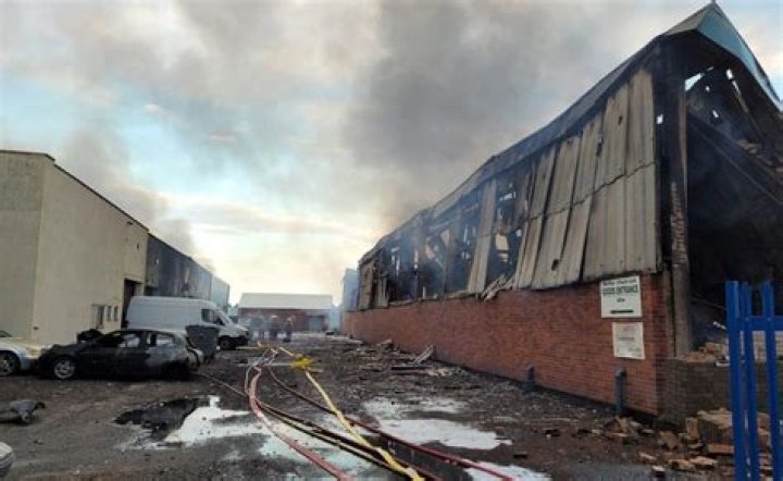 Homes evacuated after huge Kidderminster factory fire and 'explosion' sends thick black smoke into the air