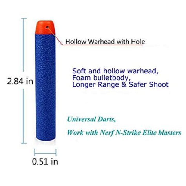 How big is a Nerf dart?