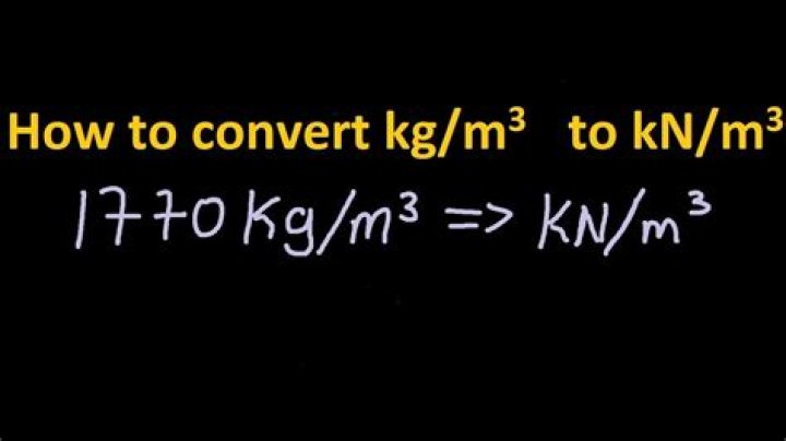 How do you convert kg/m to Watts?