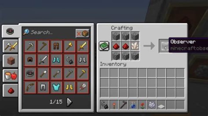 How Do You Craft A Observer Block