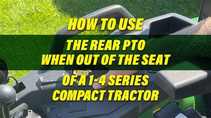 How do you engage PTO on a John Deere tractor?