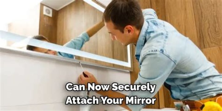 How do you secure a leaning mirror without screws?