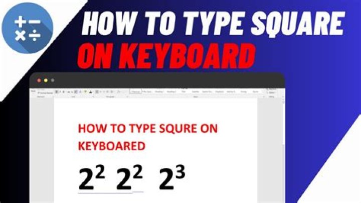 Quick Answer: How Do You Type A Number Squared