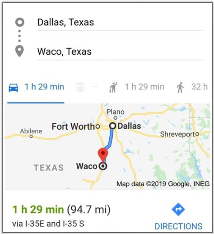 Quick Answer: How Far Is Waco To Dallas