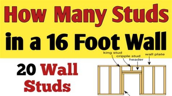 Quick Answer: How Many Studs In A 16 Foot Wall