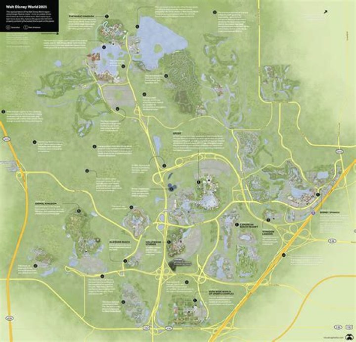 How Much Land Does Disney Own In Florida Map