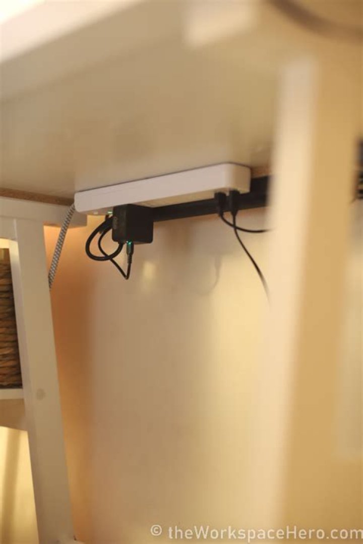 How To Attach Power Strip To Desk