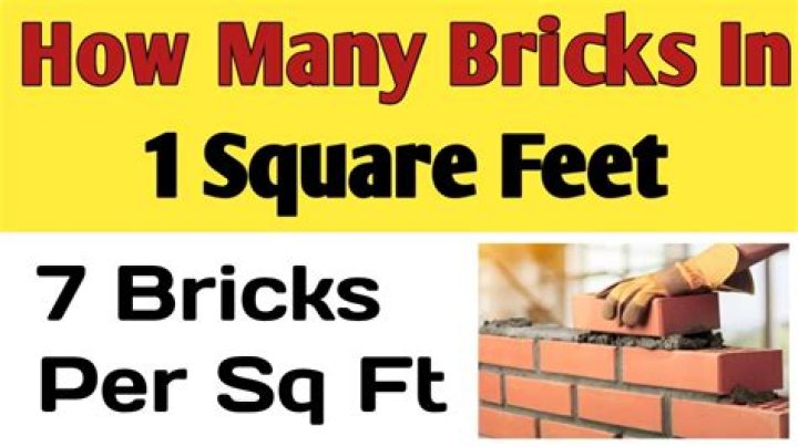 Quick Answer: How To Calculate Bricks Per Square Foot