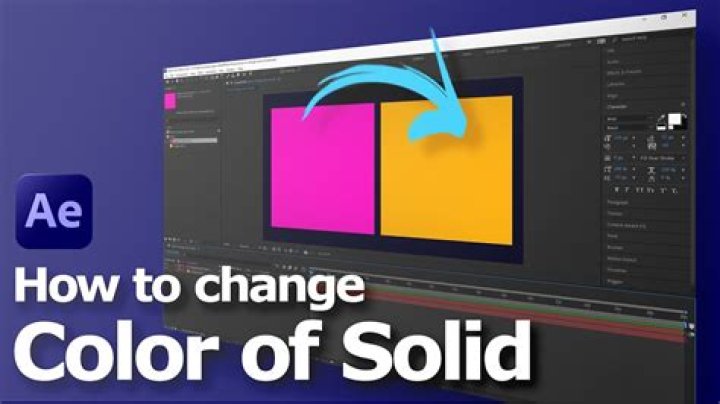 How To Change The Color Of A Solid In After Effects