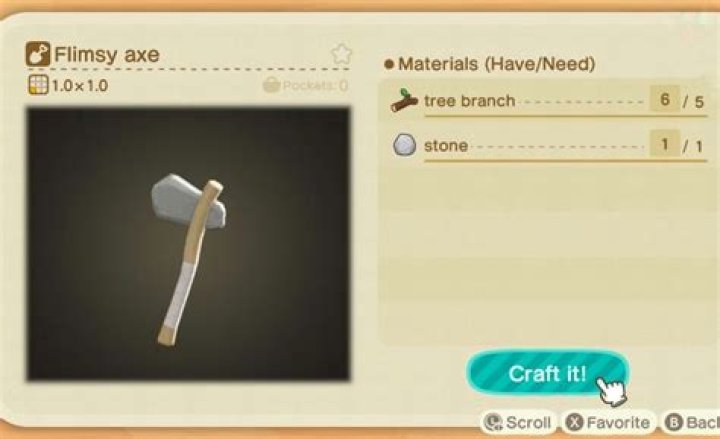 How To Craft An Axe In Animal Crossing