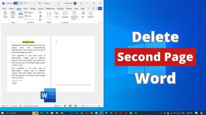 How To Delete Second Page In Word Mac
