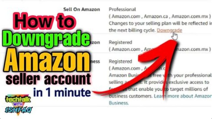 Question: How To Downgrade Amazon Seller Account
