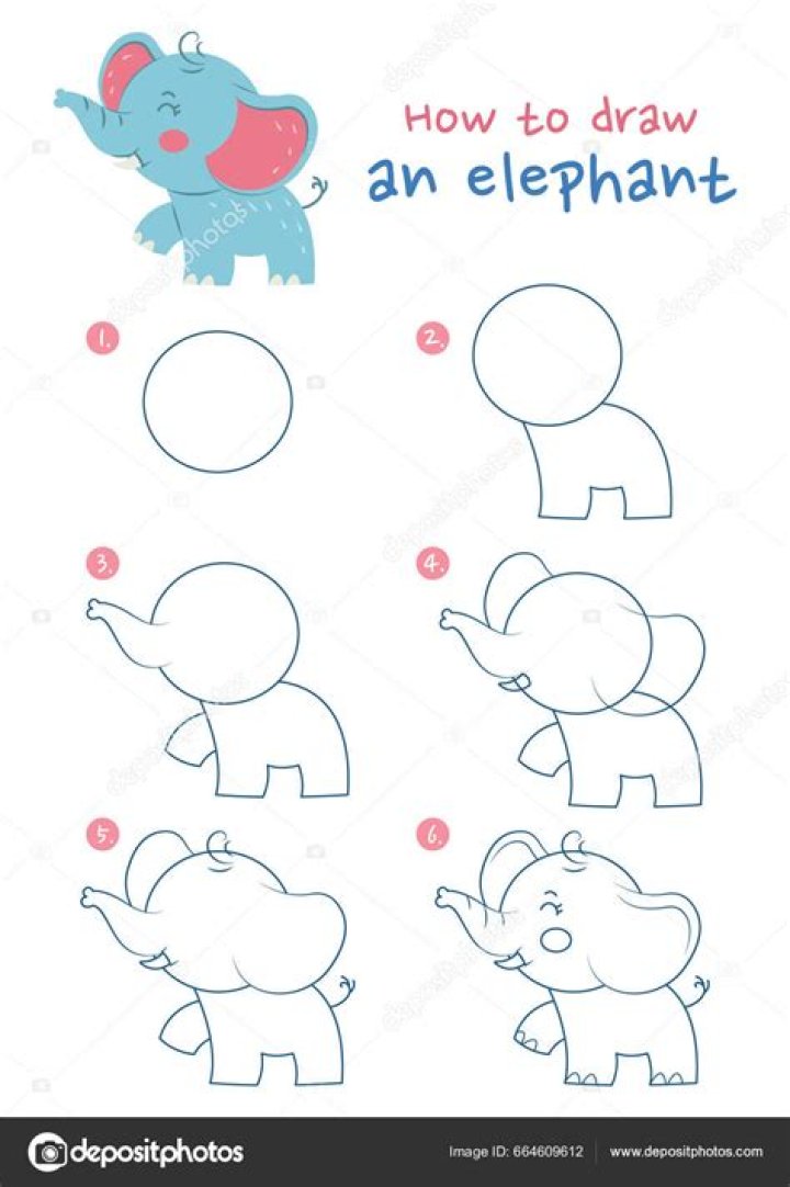 How To Draw A Baby Cartoon Elephant Step By Step