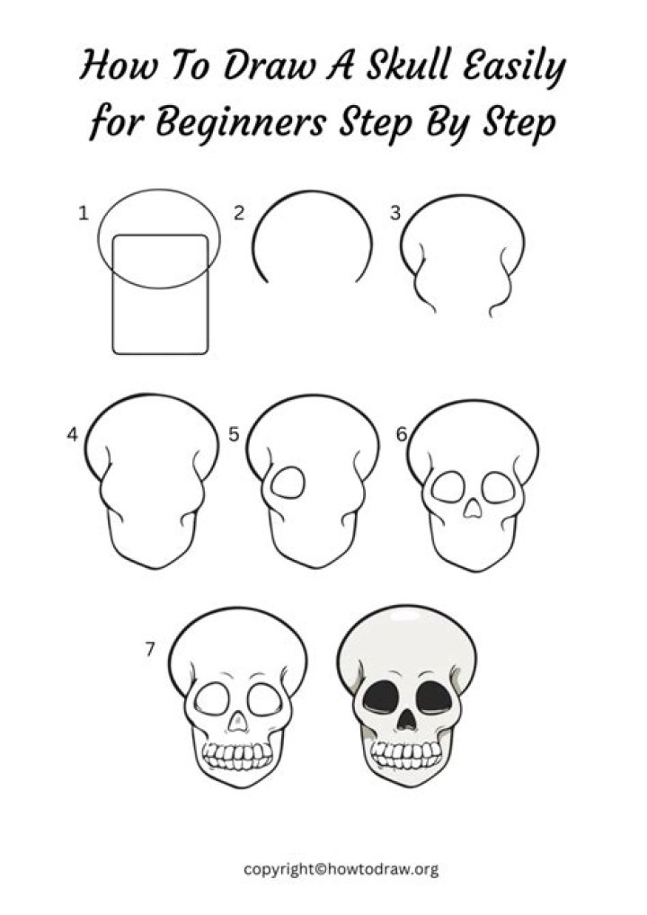 Question: How To Draw A Skull With Flowers Step By Step
