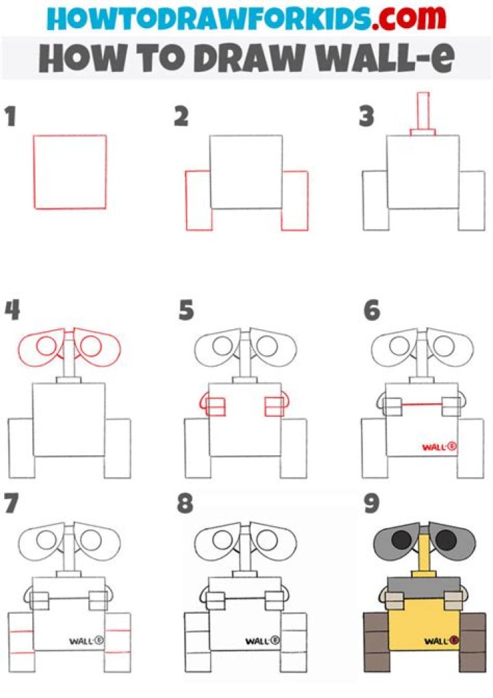 How To Draw Wall E Step By Step