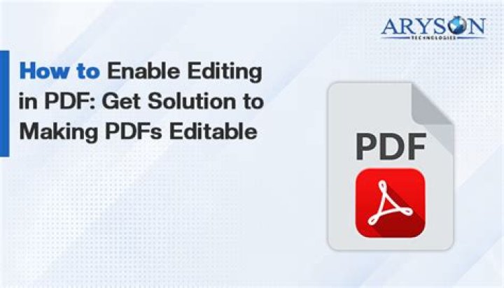 Quick Answer: How To Enable Editing On A Pdf